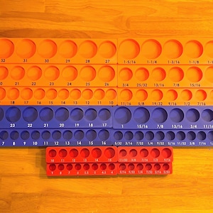 Organizzatori di bussole standard metriche/SAE con base magnetica – Attacchi da 1/4", 3/8", 1/2" - Compatibili con Craftsman, Quinn Master