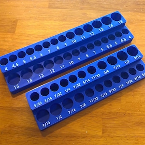 Standard/Deep Metric/SAE 1/4" Drive Socket Organizer w/ Magnetic Base - Fits Craftsman Quinn