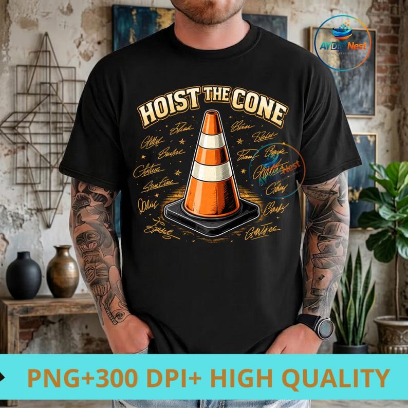 Iza el cono PNG: Divertido cono de tráfico, humor, broma de construcción, PNG, meme de obras viales, diseño de humor sobre seguridad (descarga digital) imagen 1