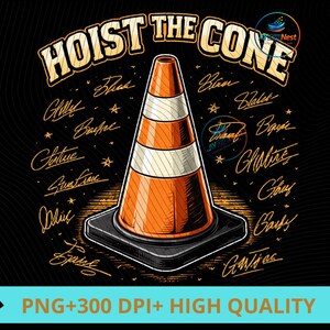 Iza el cono PNG: Divertido cono de tráfico, humor, broma de construcción, PNG, meme de obras viales, diseño de humor sobre seguridad (descarga digital) imagen 3