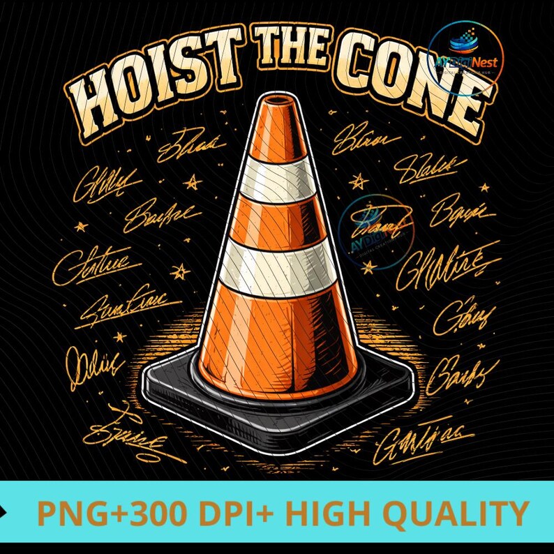 Iza el cono PNG: Divertido cono de tráfico, humor, broma de construcción, PNG, meme de obras viales, diseño de humor sobre seguridad (descarga digital) imagen 3