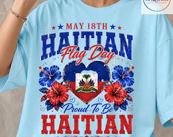 Happy Haitian Flag Day Proud Haiti Flag PNG: Caribbean Heritage Celebration png Patriotic Culture Art (Digital Download)