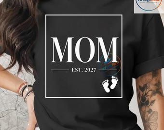 Mama Mom Est. 2027 Expect Baby 2027 Mother 2026 PNG: New Mom Pregnancy Announcement png Future Mama Clipart (Digital Download)