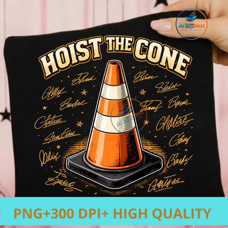 Iza el cono PNG: Divertido cono de tráfico, humor, broma de construcción, PNG, meme de obras viales, diseño de humor sobre seguridad (descarga digital) imagen 2
