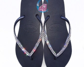 havaianas with crystals