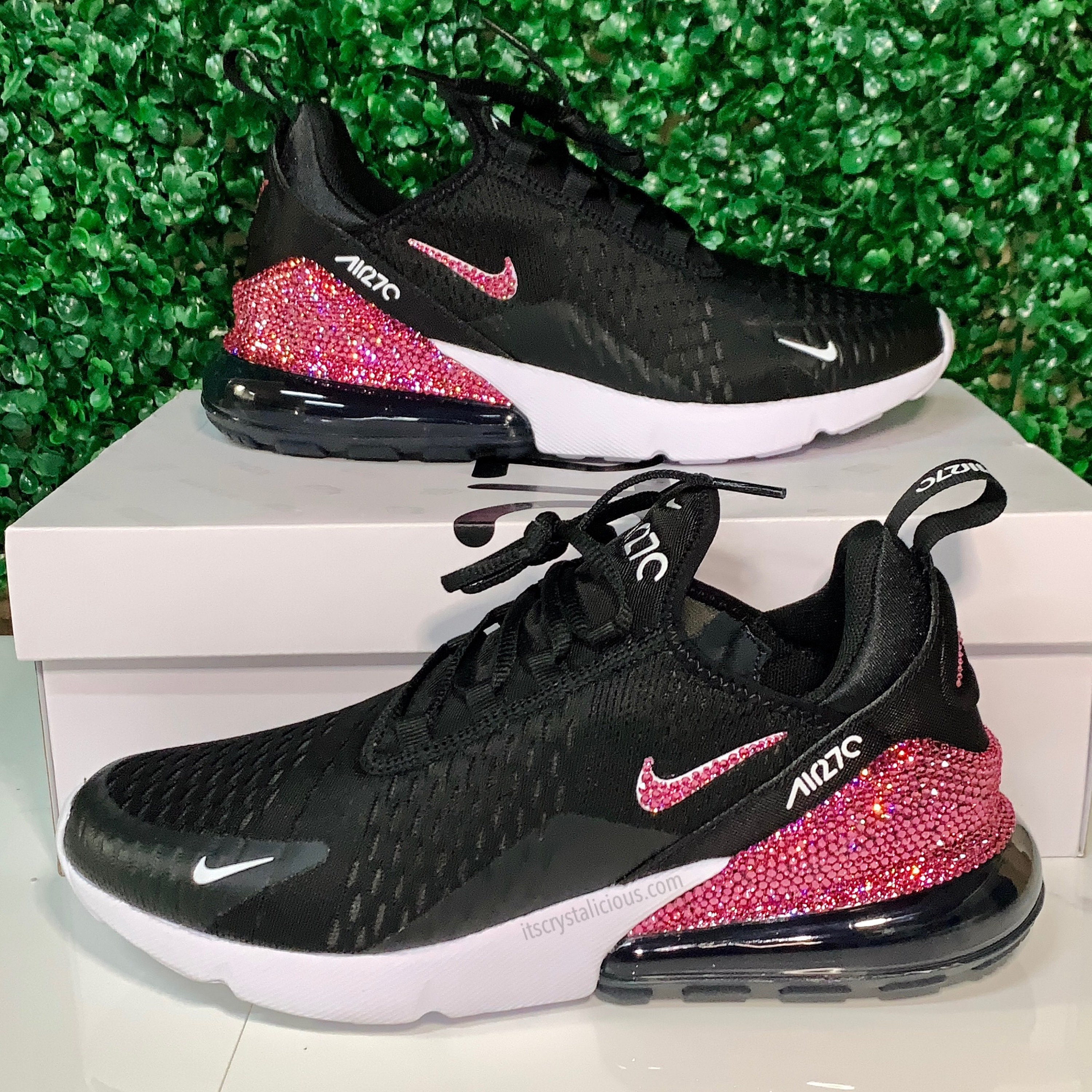 Genuine Bling Nike Air Max 270 Black/White embellished with | Etsy