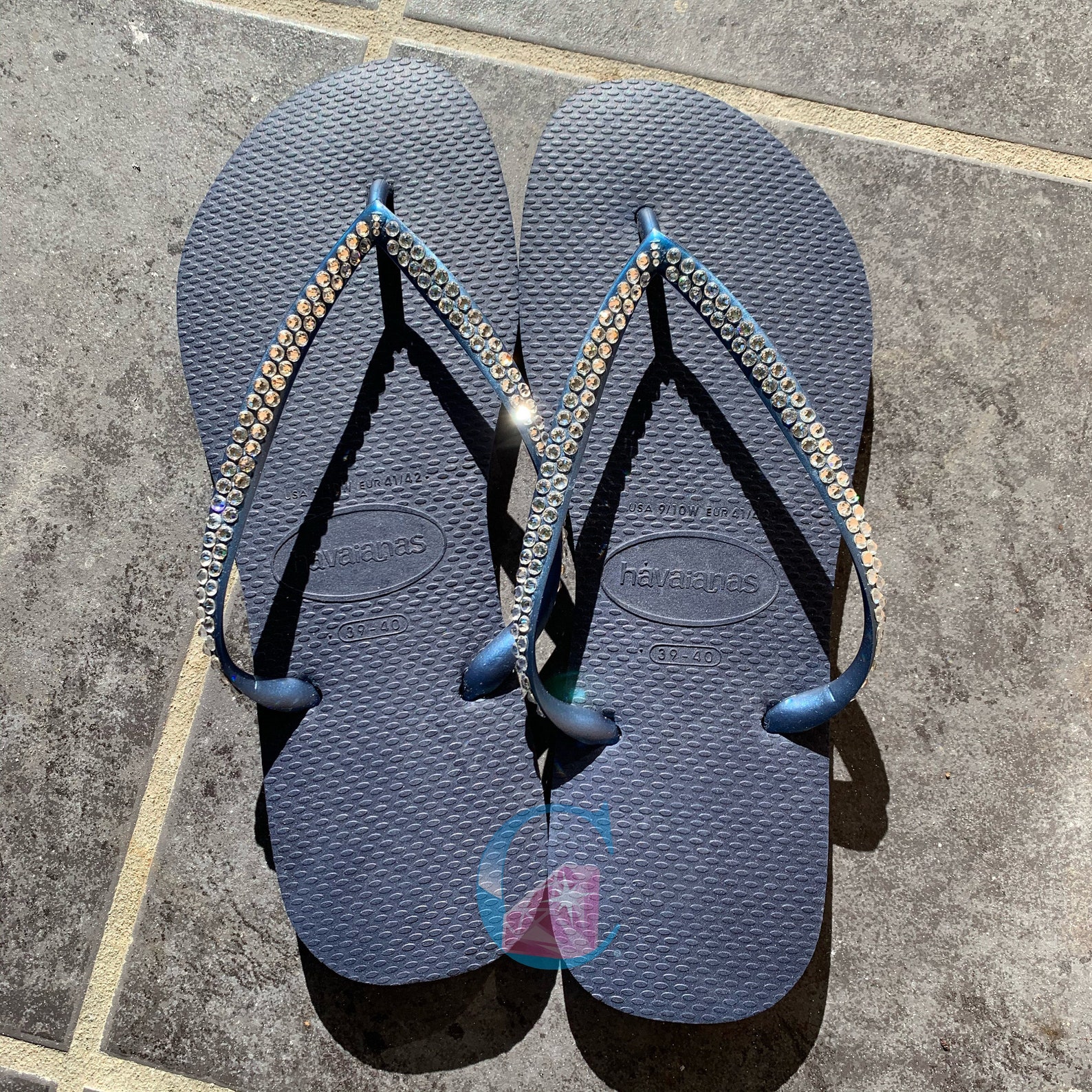 havaianas with bling