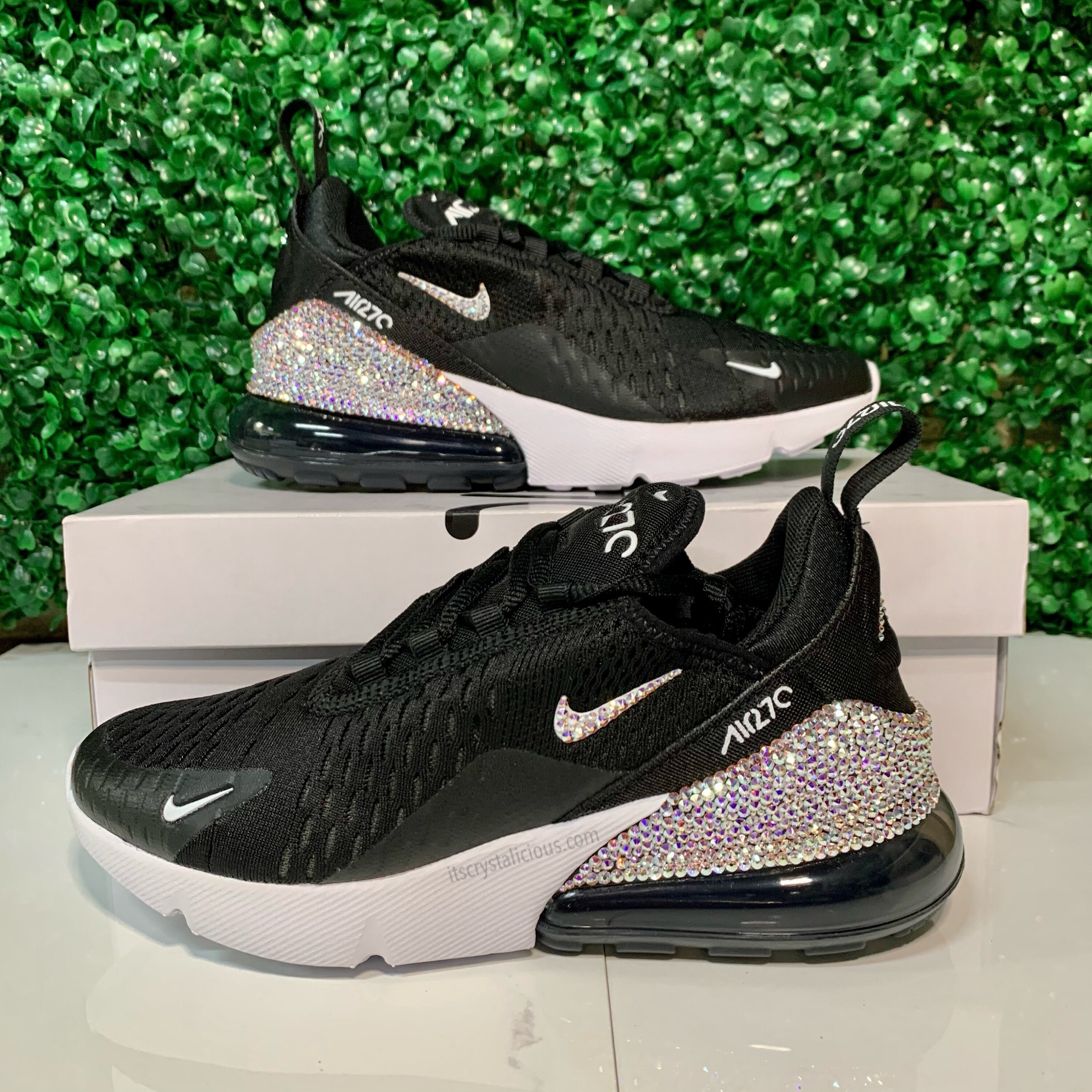 Echte Bling Nike Air Max 270 schwarz/weiÃ verziert mit | Etsy