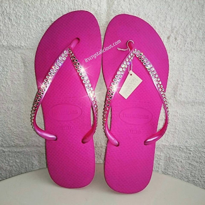 pink sparkly havaianas
