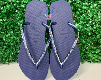 Original HAVAIANAS Flip Flops with small Discoloration with Crystal 