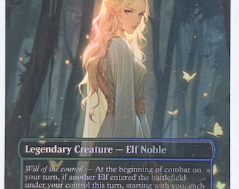 Comic Galadriel, Elven-Queen Foil | Altered Art Custom | EDH Playtesting | Proxy Card