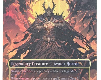 Comic Sauron, the Dark Lord Foil | Altered Art Custom | EDH Playtesting | Proxy Card