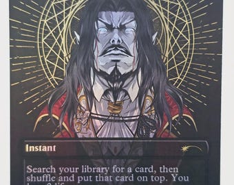 Vampiric Tutor by L 01 Foil | Altered Art Custom | EDH Playtesting | Proxy Card