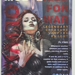 Affisch Olivia, Mobilized for War Foil | Altered Art Specialdesignad | EDH Playtesting | Proxy Card