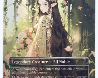 Comic Arwen, Mortal Queen Foil | Altered Art Custom | EDH Playtesting | Proxy Card