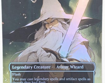 Comic Gandalf the White Foil | Altered Art Custom | EDH Playtesting | Proxy Card