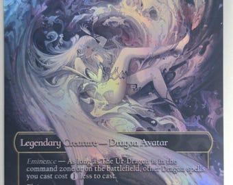 Waifu The Ur-Dragon 01 Foil | Altered Art Custom | EDH Playtesting | Proxy Card