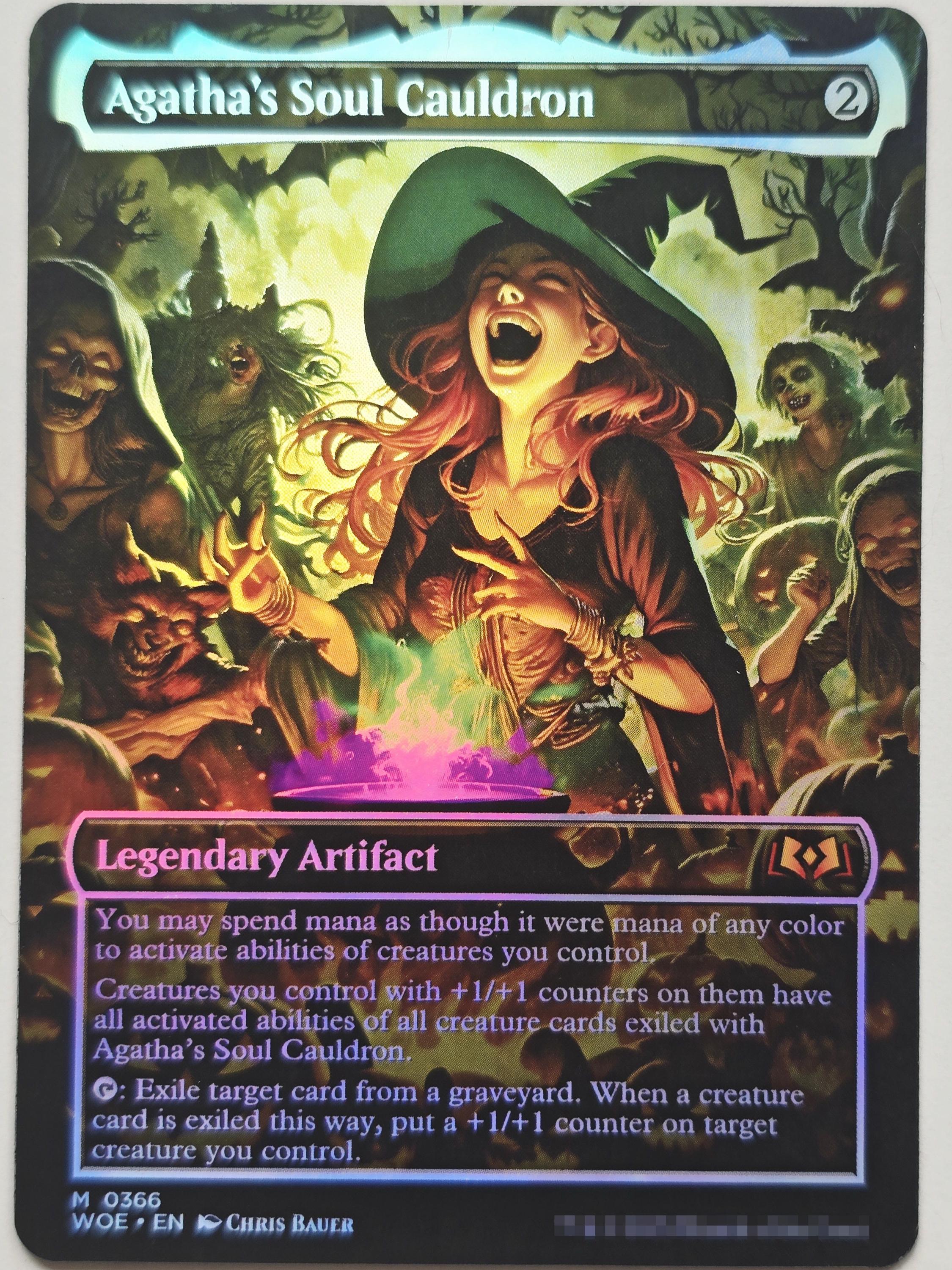Agatha's Soul Cauldron by CB 01 Foil | Altered Art Custom | EDH