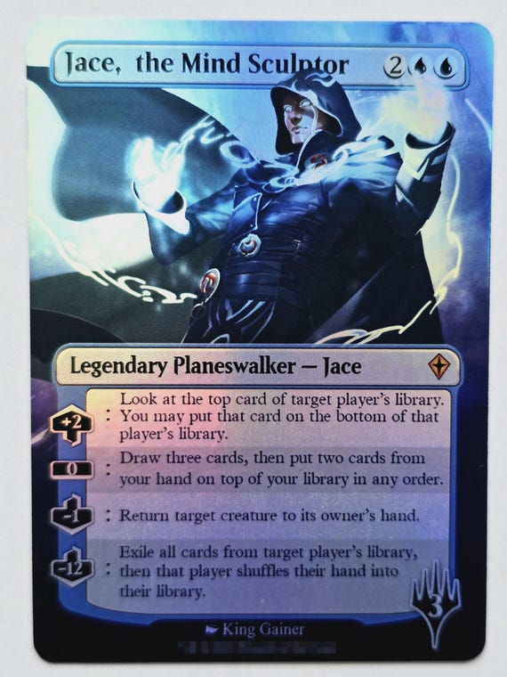 Jace, the Mind Sculptor by KG 01 Foil | Altered Art Custom | EDH