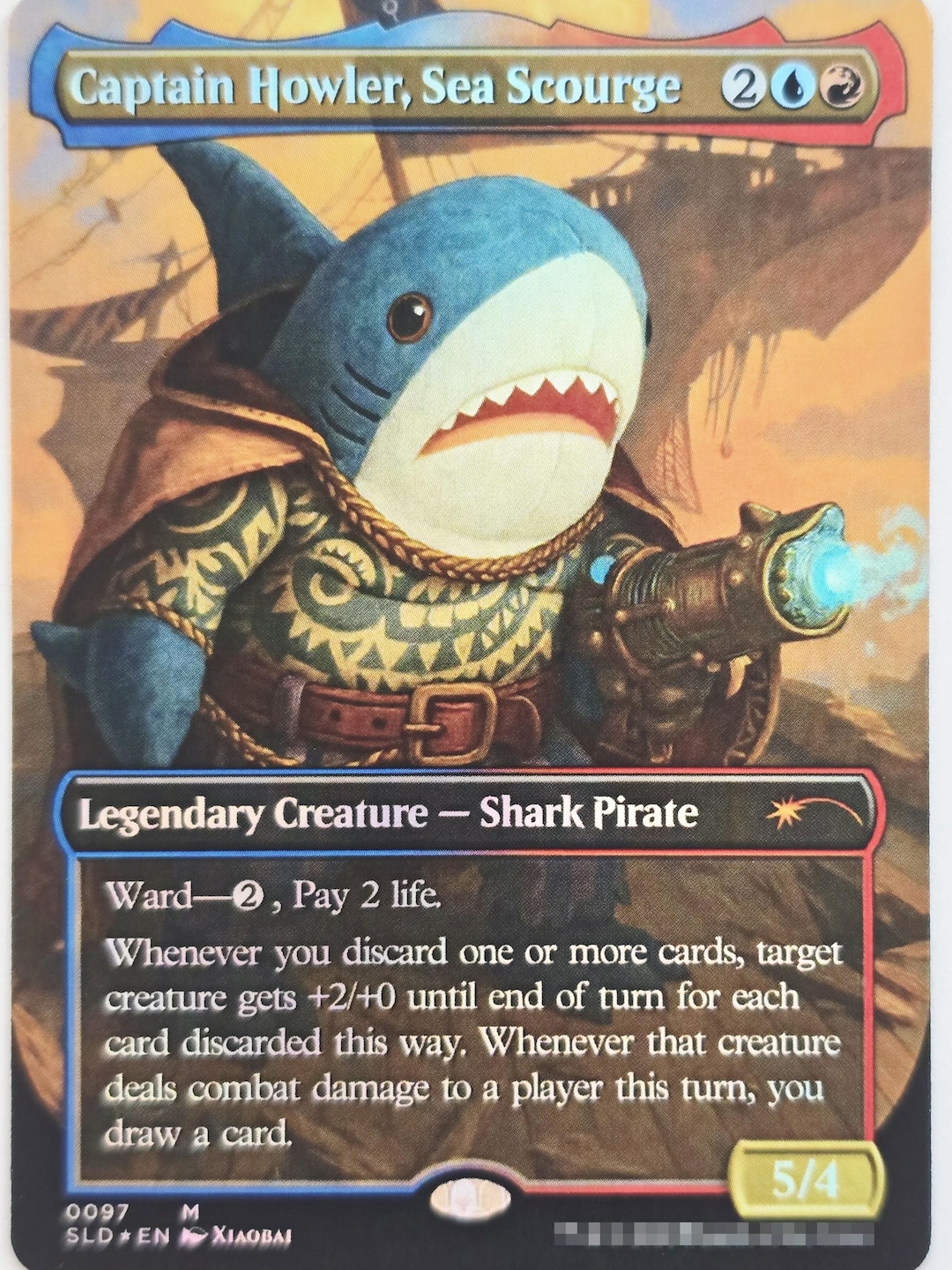 Captain Howler, Sea Scourge by XB 01 Foil | Altered Art Custom | EDH ...
