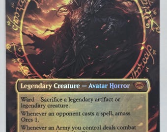 Sauron, the Dark Lord Foil | Altered Art Custom | EDH Playtesting | Proxy Card