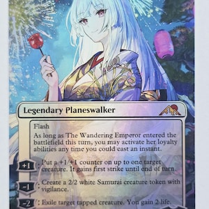 Waifu The Wandering Emperor-folie | Aangepaste kunst aangepast | EDH Playtesting | Proxykaart