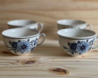 VINTAGE ROYAL GOEDEWAAGEN Blue Delft handmade Holland Set of Four