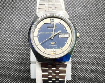 July 1989 Vintage Citizen Eagle 7 Automatic Men's White Dial Bracelet Watch Refurbished