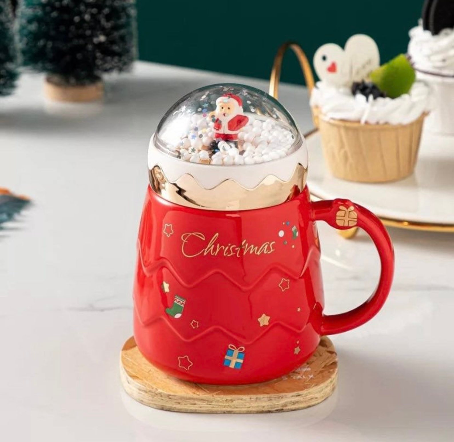 Christmas Snow Globe Mugs free Delivery Etsy UK