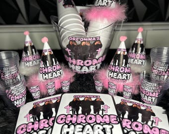 Custom Party Favors Any Theme | Personalized Cups, Shot Cups, Fans, Ice Buckets & Posters | Birthday, Graduation, Event Decor