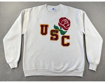 Vintage USC Russell Sweatshirt Adult Large Rose Bowl Made in USA 1988 80s