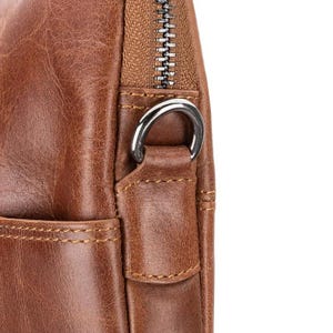 Custom Leather Laptop Bag, 14 inch - 16 inch MacBook Case, Custom Laptop Sleeve, Gift for Father or Husband, Business Gift image 9