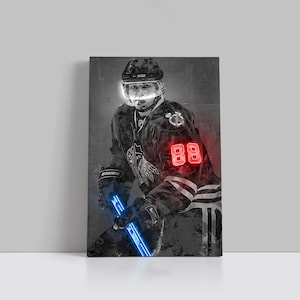 Patrick Kane Muurdecoratie Chicago Blackhawks Canvas Hockey Poster NHL Ingelijste Canvasprint Sport Woondecoratie B216 Verjaardagscadeau