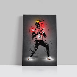 Jayden Daniels Wall Art Washington Commanders Canvas Football Poster NFL Framed Canvas Print Sports Home Decor B113 Birthday Gift