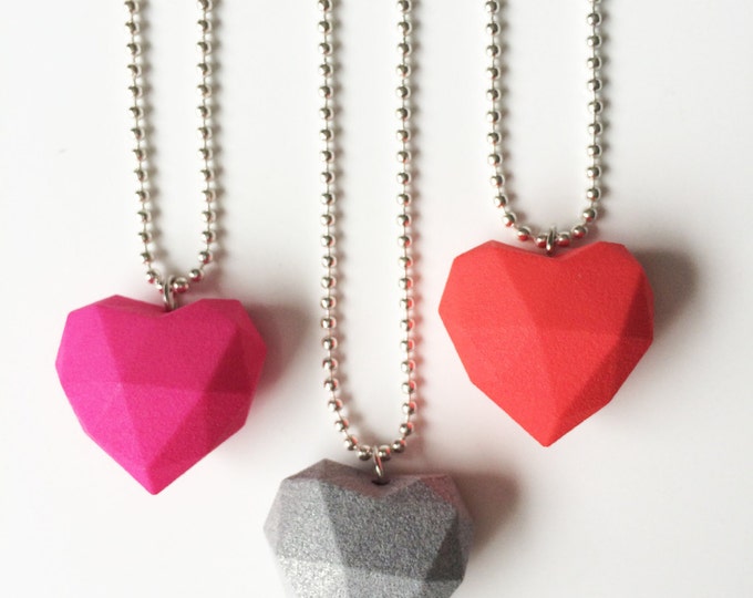 Featured listing image: 3D printed heart necklace