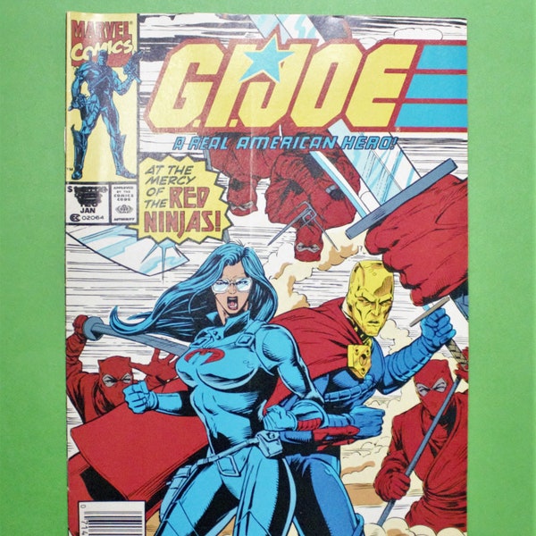 Vintage 1992 GI JOE comic book issue 120 Red Ninjas Return to the Silent Castle Baroness Destro cover 1990s Marvel Comics