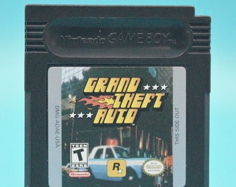 Vintage GTA Game Boy game cartridge Grand Theft Auto video game original NES handheld Rockstar Games