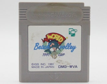 Vintage 1990s World Beach Volley 1991 Cup volleyball Game Boy game cartridge original NES handheld Japanese edition IGS 1991 Japan