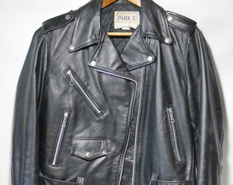 vintage leather biker jacket バイカージャケット Mens Vintage Cafe Racer Motorcycle Distressed Biker Leather