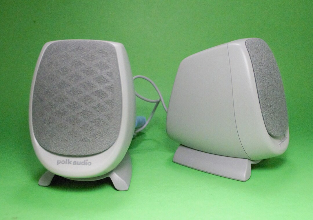 Vintage Polk Audio PC Speakers Mini Stereo Set TRS Headphone Etsy