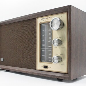 Vintage Radio AM/FM Cloth Speaker Woodgrain Lighted Dial Cool Mod Retro ...