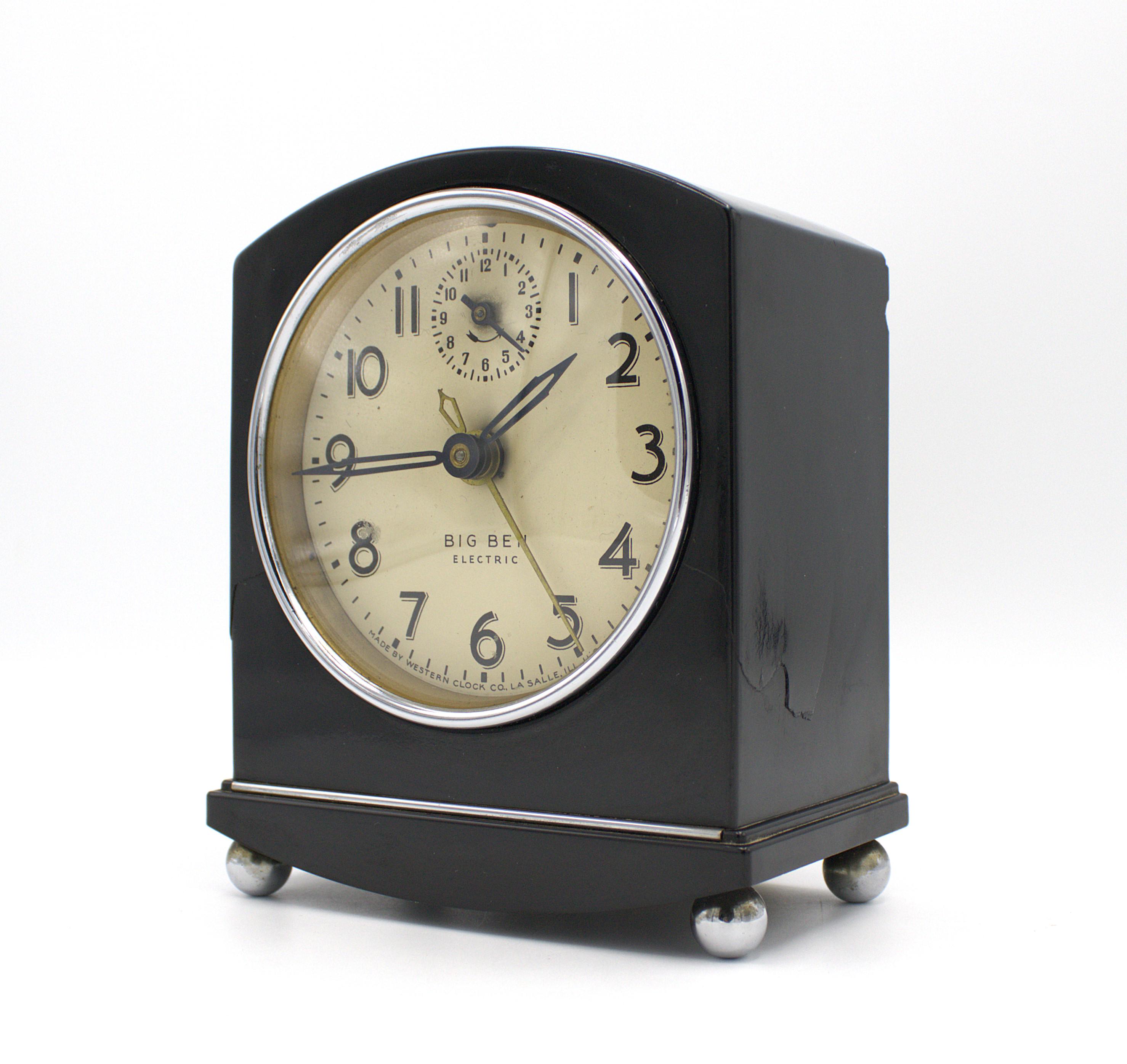 【50s-60s】当時物ウェルビー クロック Vintage Big Ben Alarm Clock Midcentury Art Deco Style Bakelite