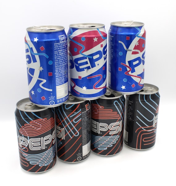 Vintage 1990 Pepsi Cans Neon Logo Party Confetti Limited Edition