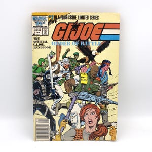 Vintage 1987 GI JOE comic book special edition Order of Battle Official Handbook character stats and file info