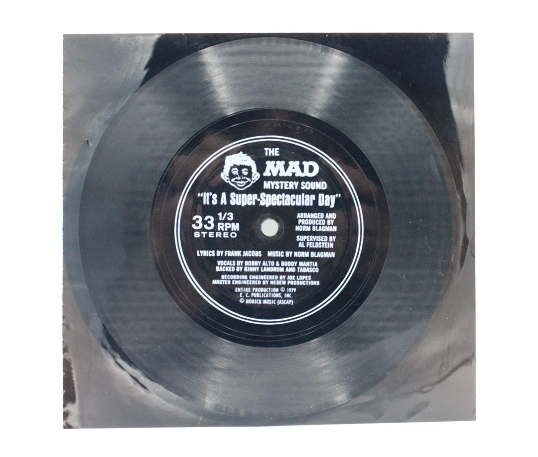Vintage 70's MAD Magazine Record Mystery Sound 