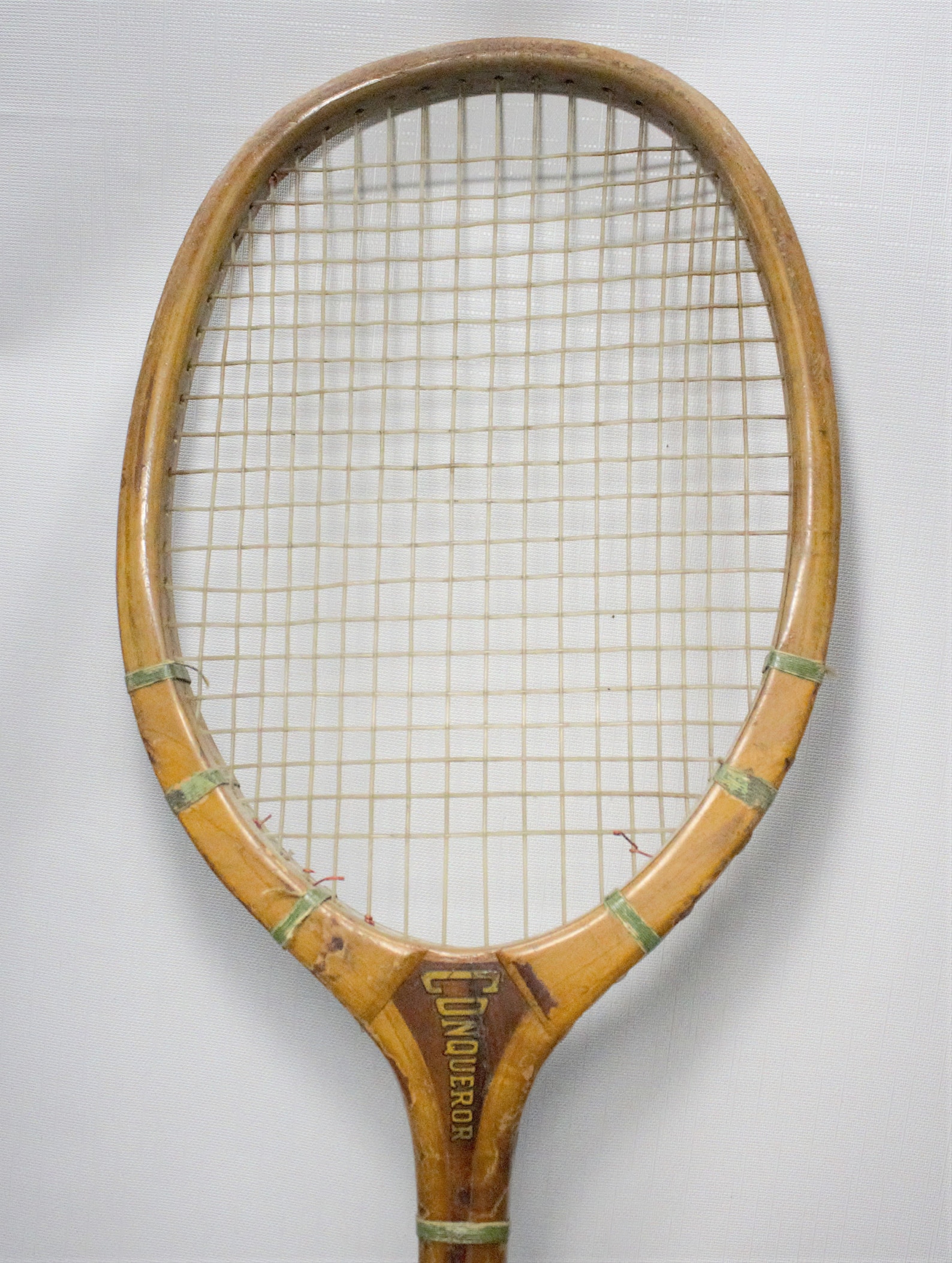Antique 1920s Tennis Racket Wooden Live Wilson Conqueror in Wood Frame ...