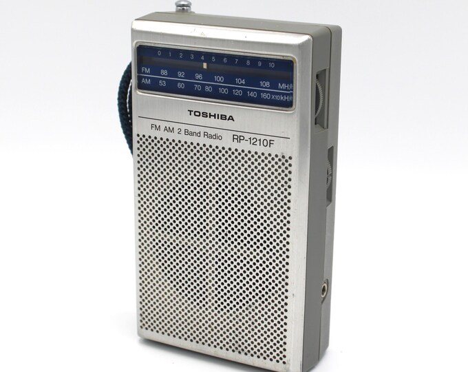 Vintage 1980s Toshiba AM/FM Radio Receiver Mini Retro 80s Tech Polished ...