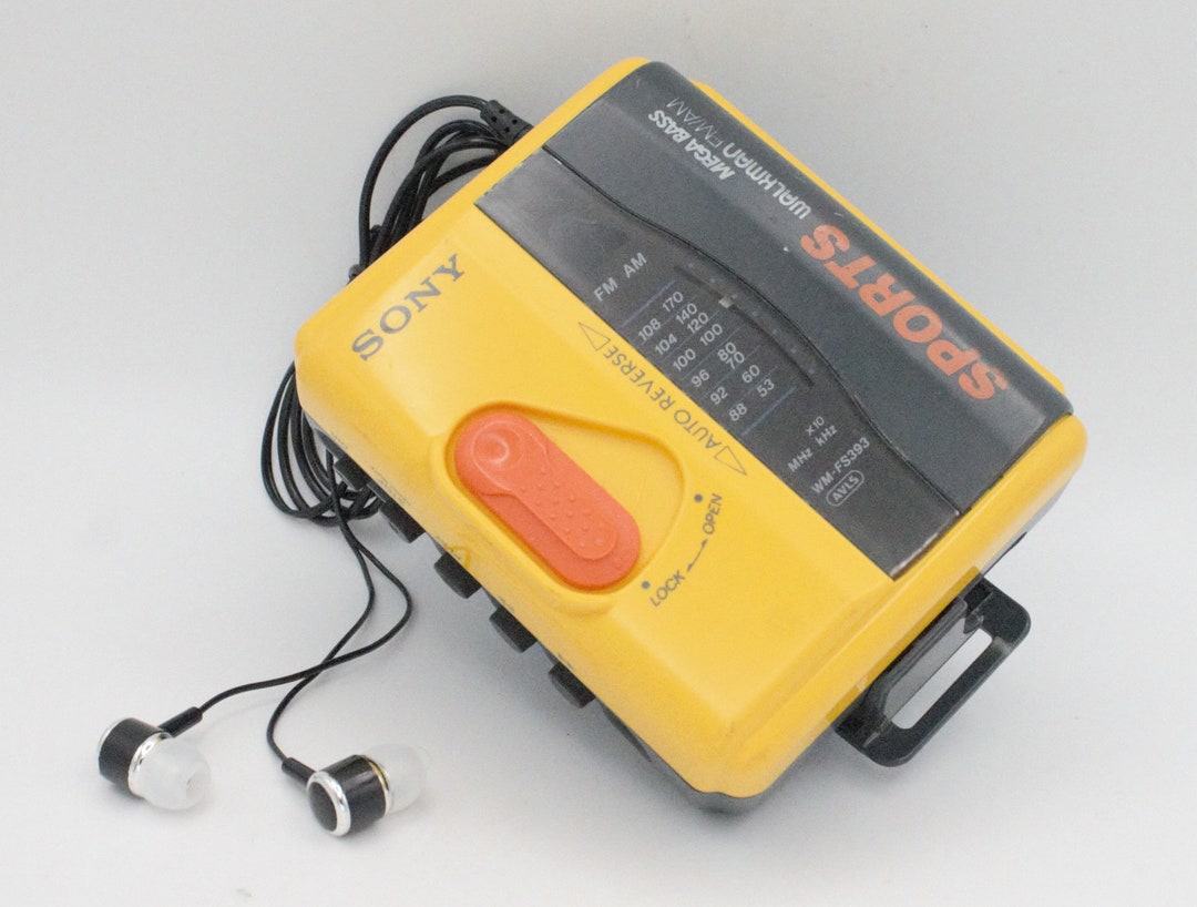 Vintage Sony Walkman Sports Yellow Personal Stereo Cassette Etsy