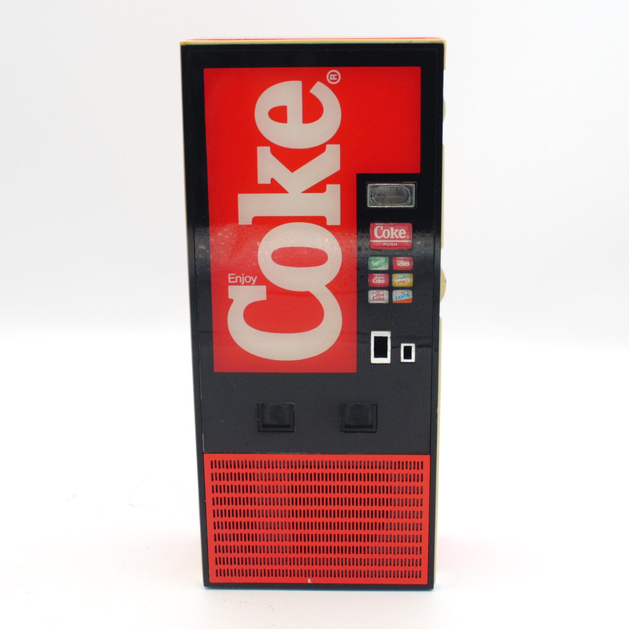 Vintage 1980's Coke Mini Vending Machine AM/FM Radio Receiver Coca
