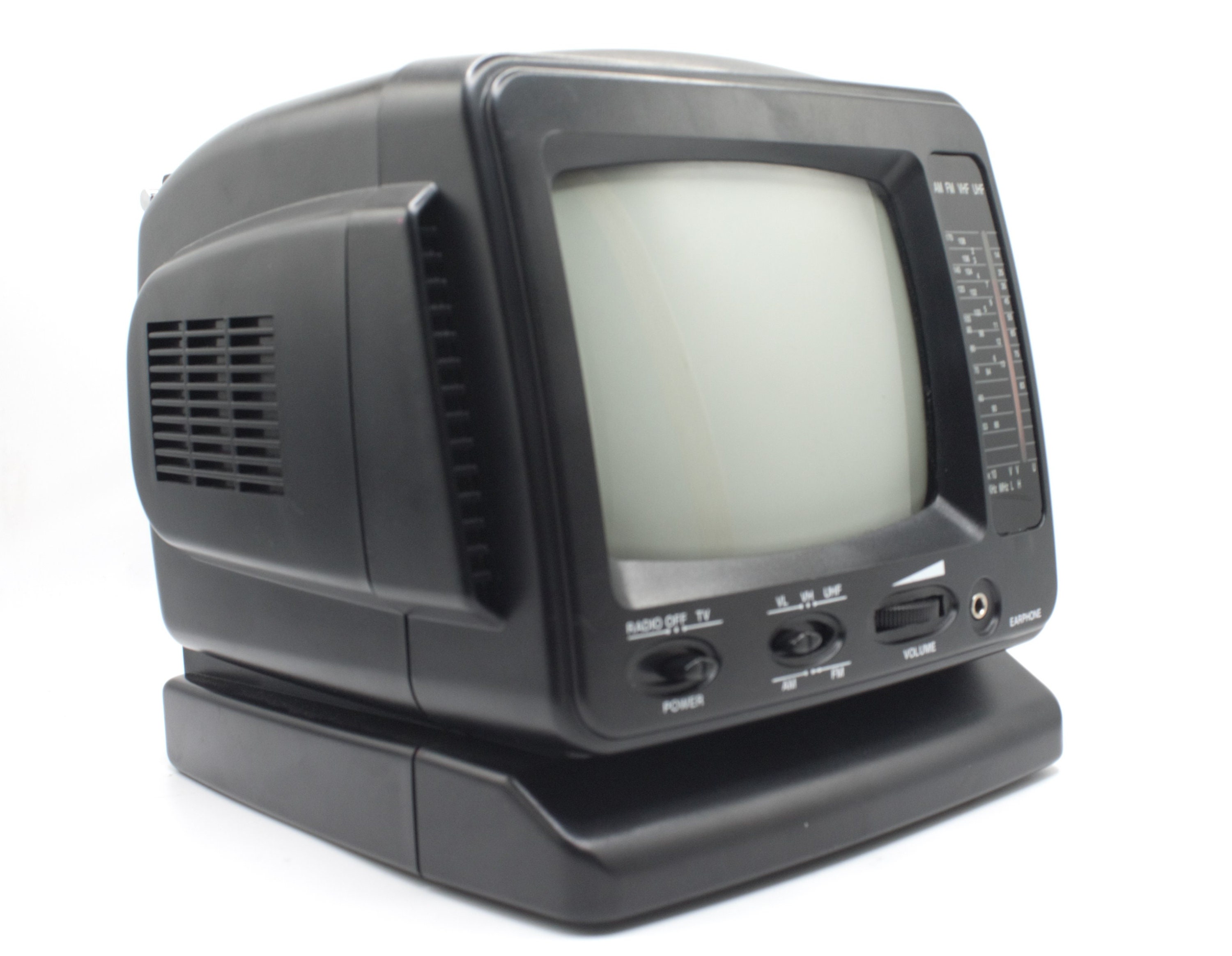 Vintage 5 B&W TV Mini Portable Tube Television Set AM/FM Etsy